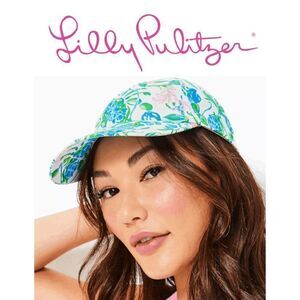 ☀🌴🏌 NWT LILLY PULITZER Women’s Run Around Hat Resort White Print
